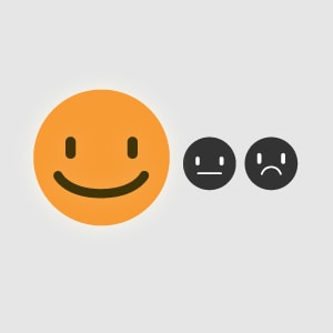 Smiling Emoji - Happy customers after contacting them with the follow up booster
